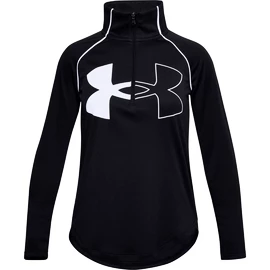 Tricou pentru fete Under Armour Tech Graphic Logo Half Zip-BLK